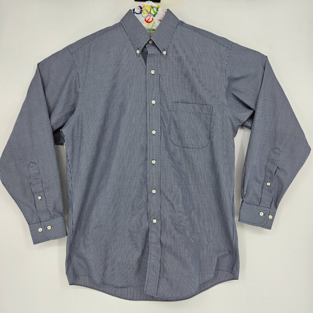 Brooks Brothers Shirt Mens 15.5 32 33 Button Up Checkered Long Sleeve Casual